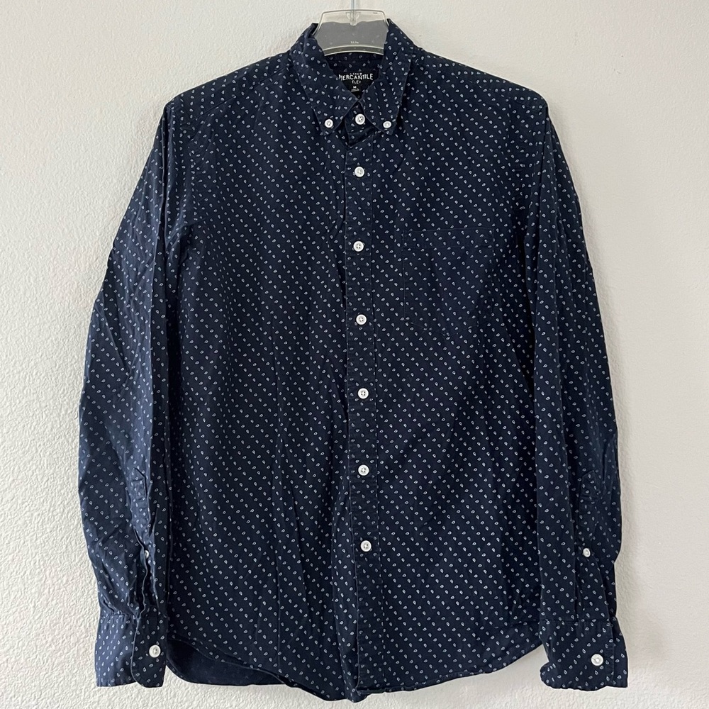 J. Crew Mercantile Flex Slim Button Down Collared Shirt Size Medium
